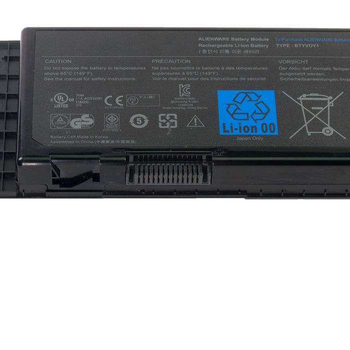 Dell BTYVOY1 7XC9N 318-0397 C0C5M 451-11817  Alienware M17xR4 M17xR3 [11.1V / 90Wh] Laptop Battery Replacement