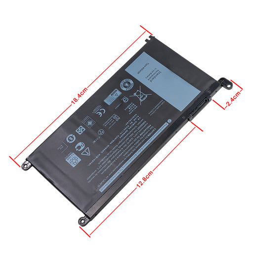 Dell WDX0R Inspiron 13 14 15 17 Series P58F FC92N 3CRH3 T2JX4 CYMGM [11.4 V / 42Wh] Laptop Battery Replacement