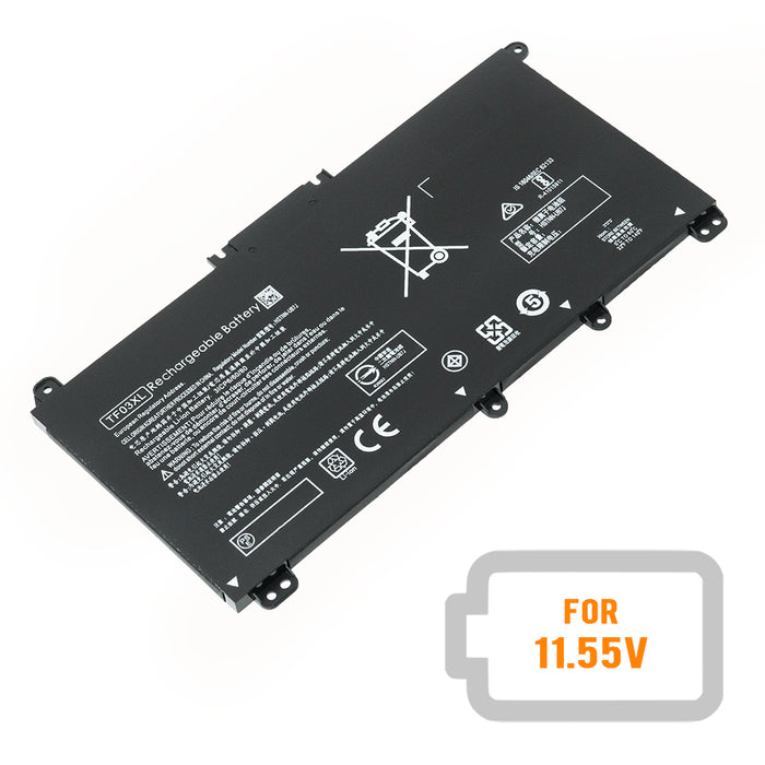 HP TF03XL Pavilion 15-CC 15-CC023CL CC050WM CC563ST 15-CD CD000 15-CK 14-BF 14-BF040WM 14-BK000 920046-541 920070-855 HSTNN-LB7J HSTNN-LB7X [11.55V / 39Wh] Laptop Battery Replacement