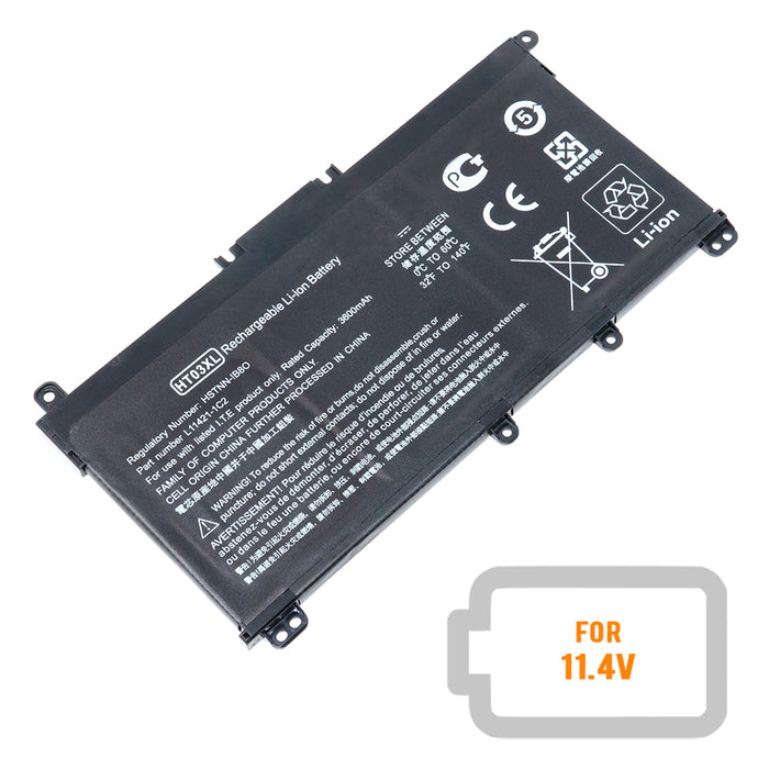 HP L11119-855 HT03XL 14-CE 14-CF 14-CK 14-cm 14-DF 14-DH 14-MA 14Q-CS 14Q-CY 14S-CF 14S-CR 15-CS 15-CW 15-DA 15-DB 15G-DR 15T-DA HSTNN-DB8R HSTNN-IB8O [11.4V / 39Wh] Laptop Battery Replacement